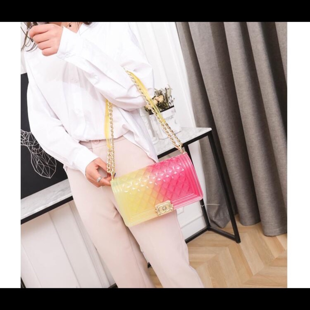 PVC Bag Lady Chain Transparent Candy Color - Picture 2 of 7